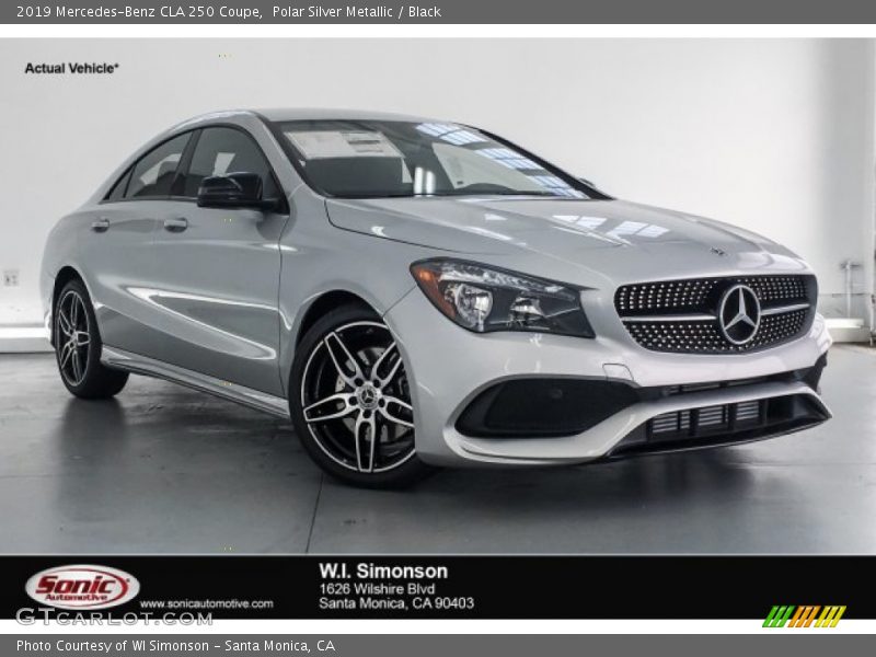 Polar Silver Metallic / Black 2019 Mercedes-Benz CLA 250 Coupe