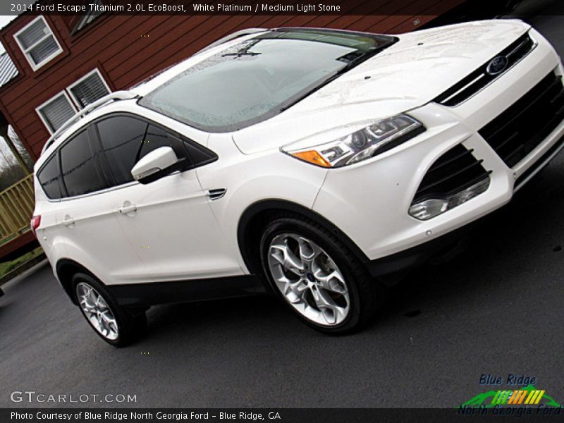 White Platinum / Medium Light Stone 2014 Ford Escape Titanium 2.0L EcoBoost