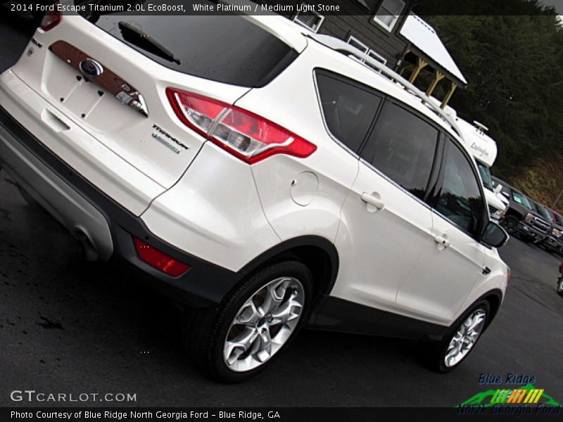 White Platinum / Medium Light Stone 2014 Ford Escape Titanium 2.0L EcoBoost