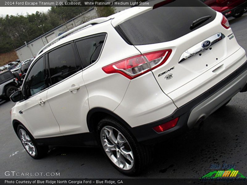 White Platinum / Medium Light Stone 2014 Ford Escape Titanium 2.0L EcoBoost