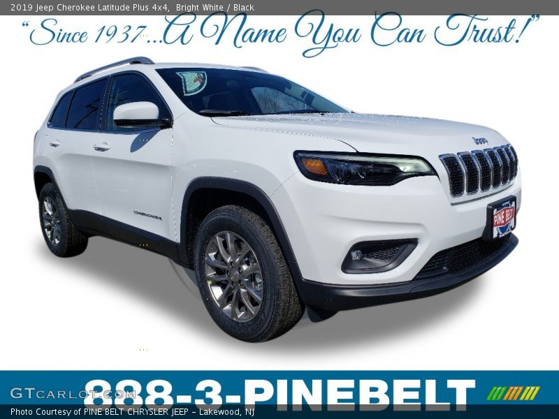 Bright White / Black 2019 Jeep Cherokee Latitude Plus 4x4