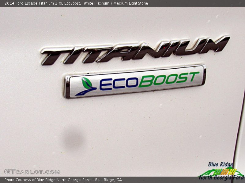 White Platinum / Medium Light Stone 2014 Ford Escape Titanium 2.0L EcoBoost