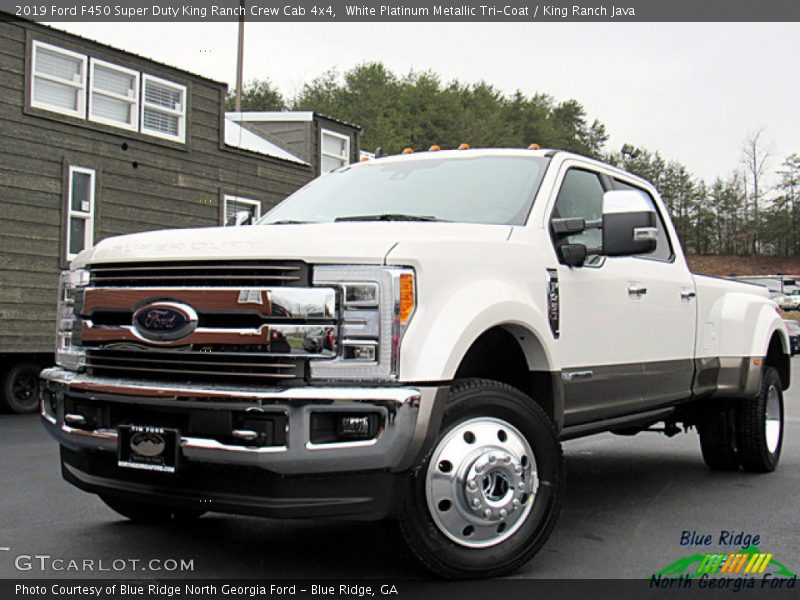 White Platinum Metallic Tri-Coat / King Ranch Java 2019 Ford F450 Super Duty King Ranch Crew Cab 4x4