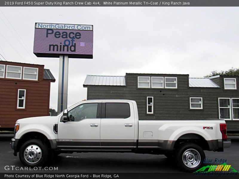 White Platinum Metallic Tri-Coat / King Ranch Java 2019 Ford F450 Super Duty King Ranch Crew Cab 4x4