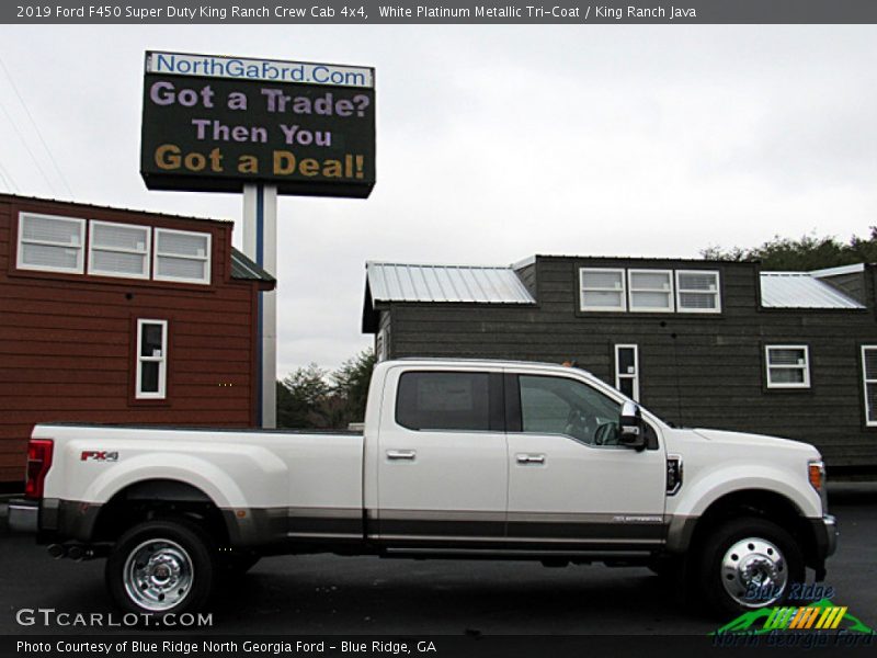 White Platinum Metallic Tri-Coat / King Ranch Java 2019 Ford F450 Super Duty King Ranch Crew Cab 4x4