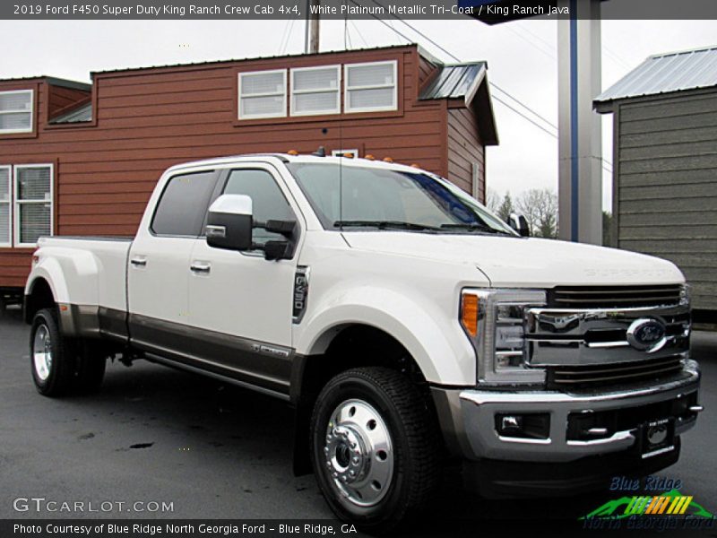 White Platinum Metallic Tri-Coat / King Ranch Java 2019 Ford F450 Super Duty King Ranch Crew Cab 4x4
