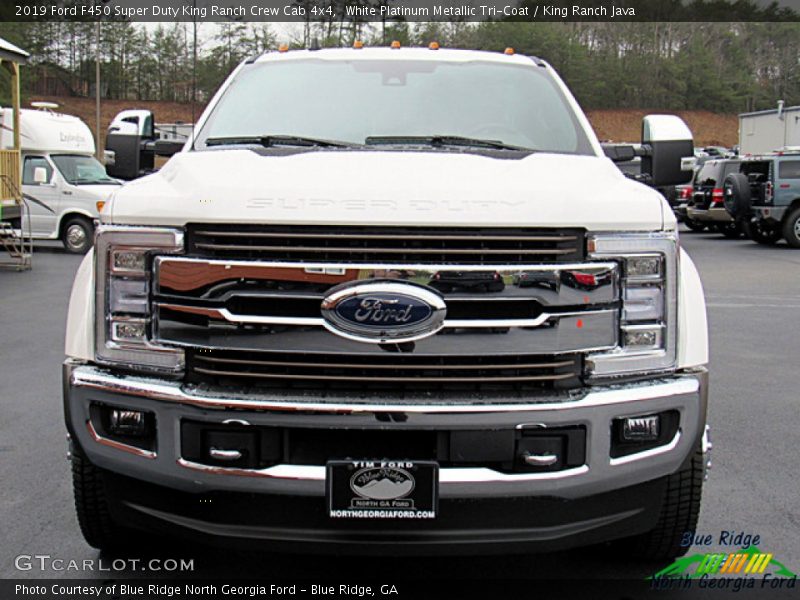 White Platinum Metallic Tri-Coat / King Ranch Java 2019 Ford F450 Super Duty King Ranch Crew Cab 4x4