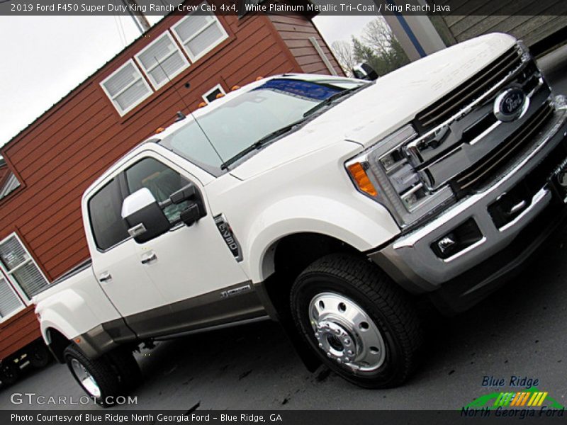 White Platinum Metallic Tri-Coat / King Ranch Java 2019 Ford F450 Super Duty King Ranch Crew Cab 4x4