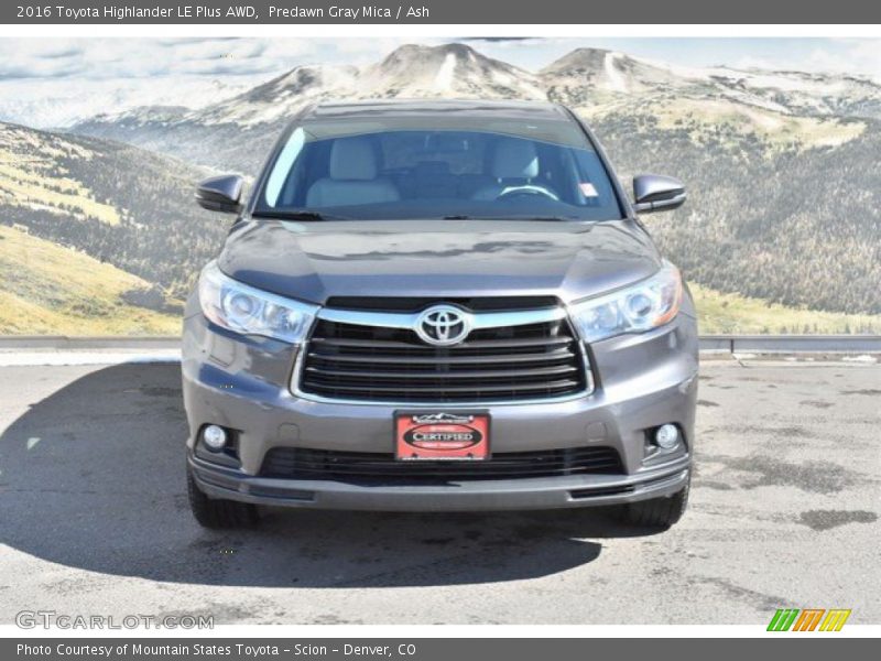 Predawn Gray Mica / Ash 2016 Toyota Highlander LE Plus AWD