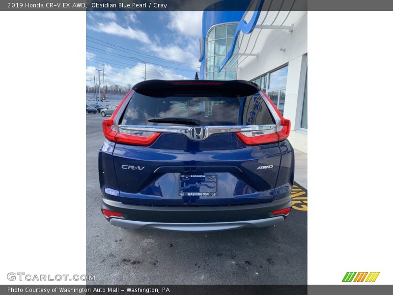 Obsidian Blue Pearl / Gray 2019 Honda CR-V EX AWD