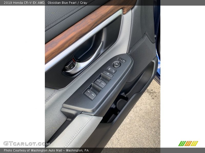 Obsidian Blue Pearl / Gray 2019 Honda CR-V EX AWD