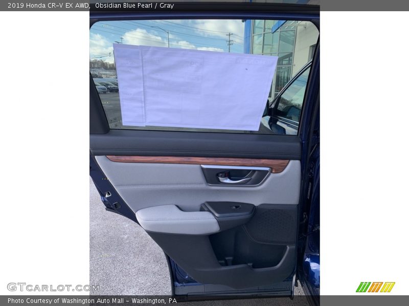Obsidian Blue Pearl / Gray 2019 Honda CR-V EX AWD