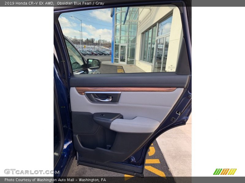 Obsidian Blue Pearl / Gray 2019 Honda CR-V EX AWD