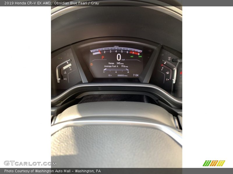Obsidian Blue Pearl / Gray 2019 Honda CR-V EX AWD