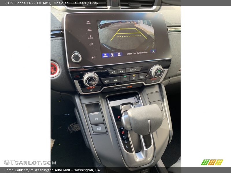 Obsidian Blue Pearl / Gray 2019 Honda CR-V EX AWD
