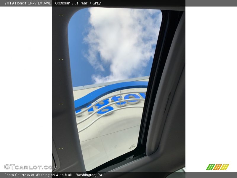 Obsidian Blue Pearl / Gray 2019 Honda CR-V EX AWD