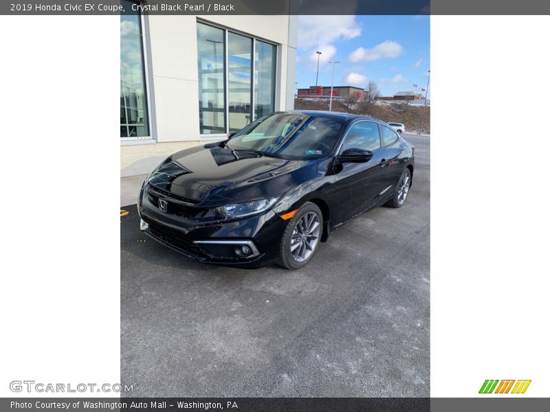 Crystal Black Pearl / Black 2019 Honda Civic EX Coupe