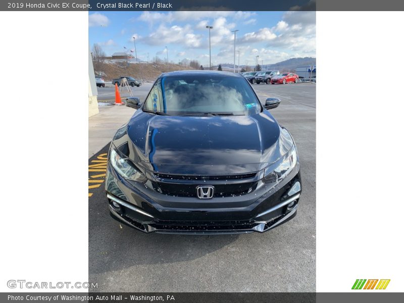 Crystal Black Pearl / Black 2019 Honda Civic EX Coupe