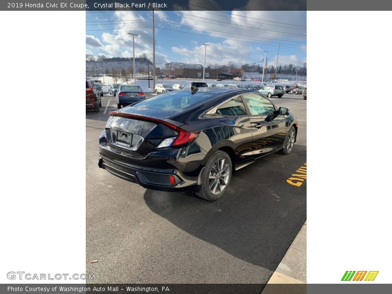 Crystal Black Pearl / Black 2019 Honda Civic EX Coupe