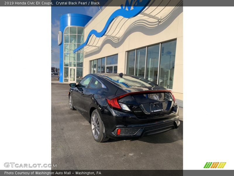 Crystal Black Pearl / Black 2019 Honda Civic EX Coupe