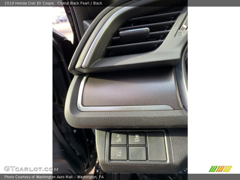 Crystal Black Pearl / Black 2019 Honda Civic EX Coupe