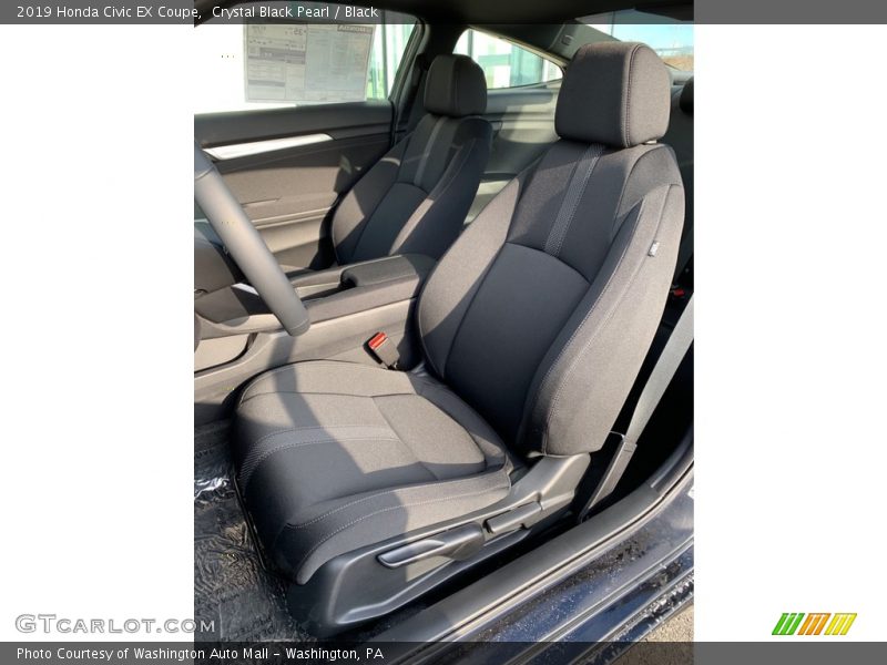 Crystal Black Pearl / Black 2019 Honda Civic EX Coupe