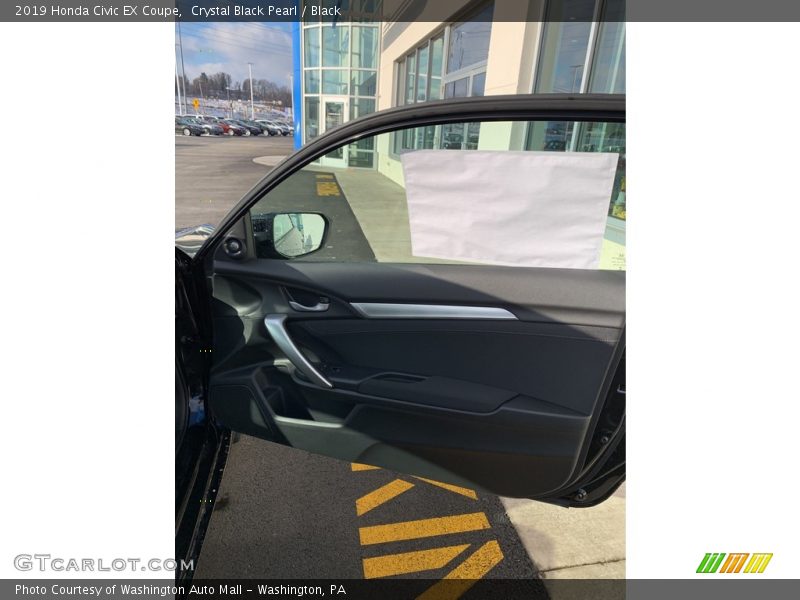 Crystal Black Pearl / Black 2019 Honda Civic EX Coupe