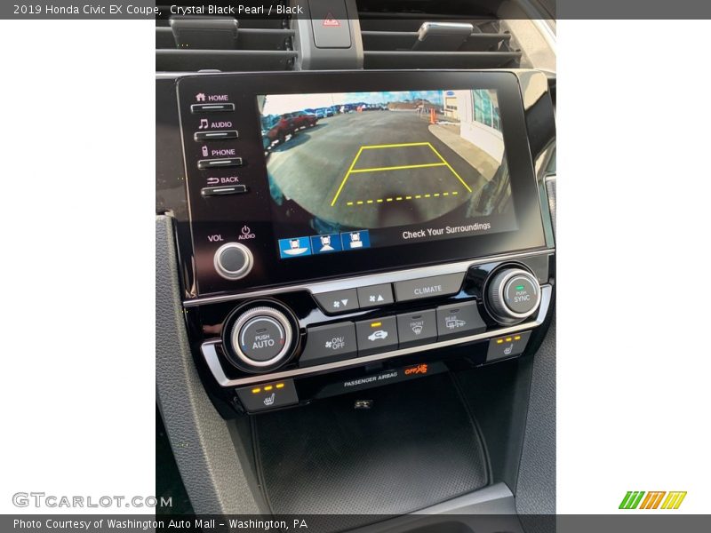 Crystal Black Pearl / Black 2019 Honda Civic EX Coupe