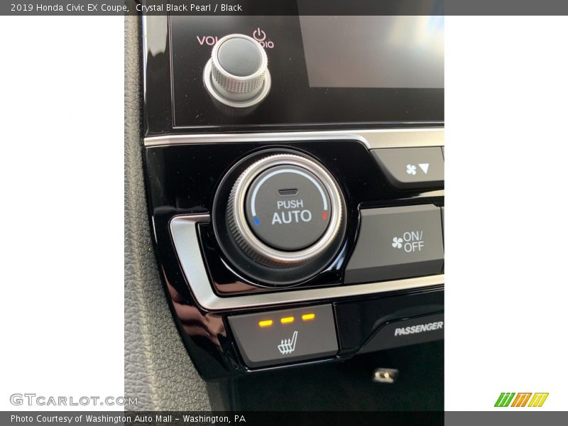 Crystal Black Pearl / Black 2019 Honda Civic EX Coupe