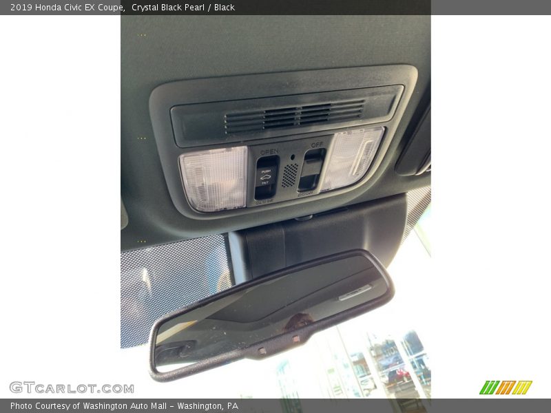 Crystal Black Pearl / Black 2019 Honda Civic EX Coupe