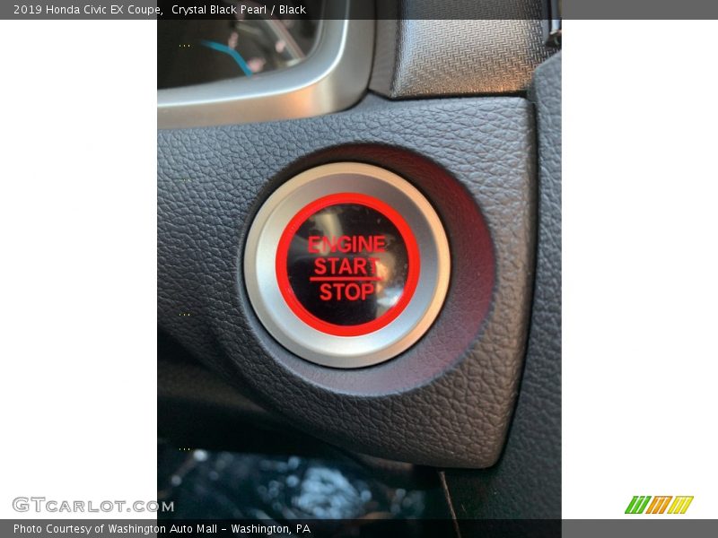 Crystal Black Pearl / Black 2019 Honda Civic EX Coupe