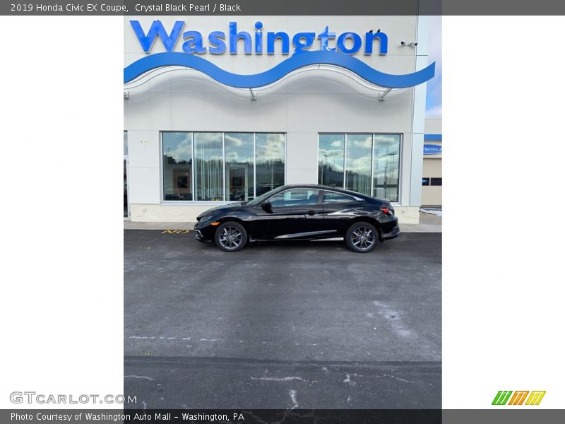 Crystal Black Pearl / Black 2019 Honda Civic EX Coupe