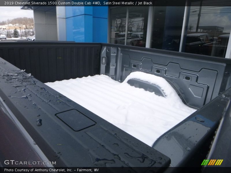 Satin Steel Metallic / Jet Black 2019 Chevrolet Silverado 1500 Custom Double Cab 4WD