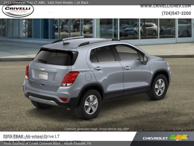 Satin Steel Metallic / Jet Black 2019 Chevrolet Trax LT AWD