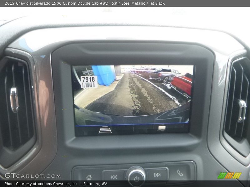 Satin Steel Metallic / Jet Black 2019 Chevrolet Silverado 1500 Custom Double Cab 4WD
