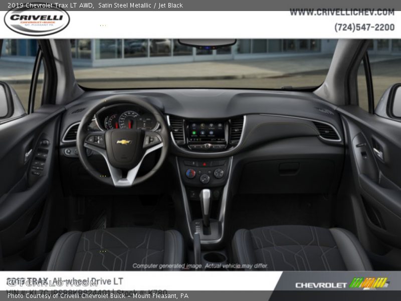 Satin Steel Metallic / Jet Black 2019 Chevrolet Trax LT AWD