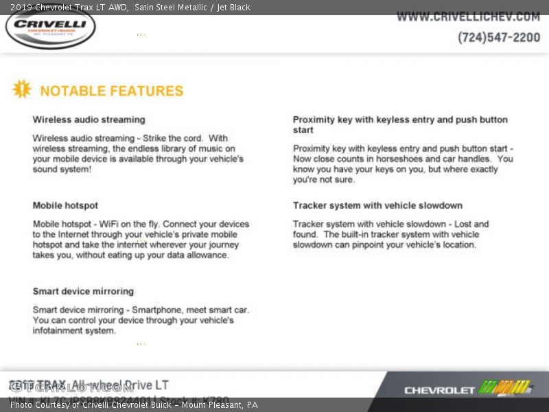 Satin Steel Metallic / Jet Black 2019 Chevrolet Trax LT AWD