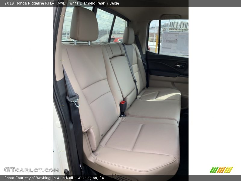 White Diamond Pearl / Beige 2019 Honda Ridgeline RTL-T AWD