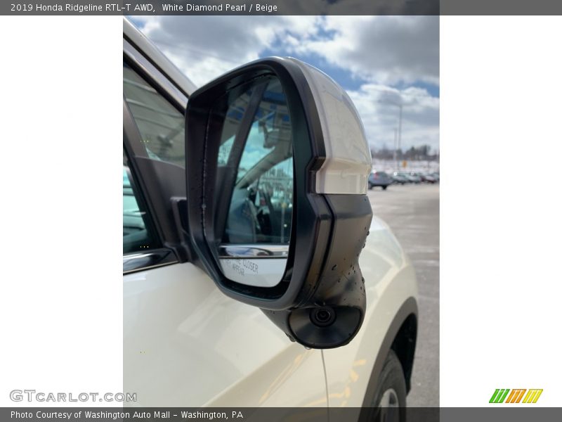 White Diamond Pearl / Beige 2019 Honda Ridgeline RTL-T AWD