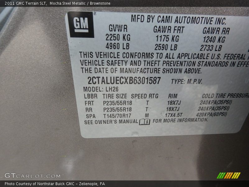 Mocha Steel Metallic / Brownstone 2011 GMC Terrain SLT