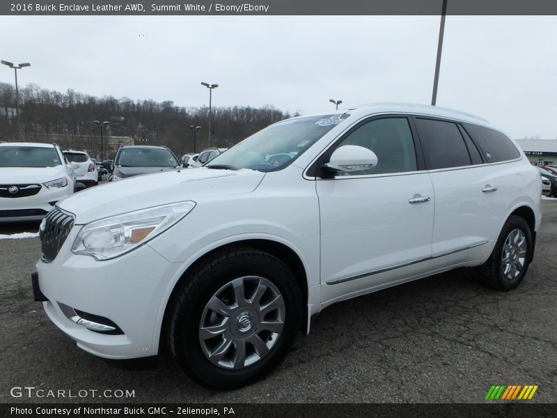 Summit White / Ebony/Ebony 2016 Buick Enclave Leather AWD