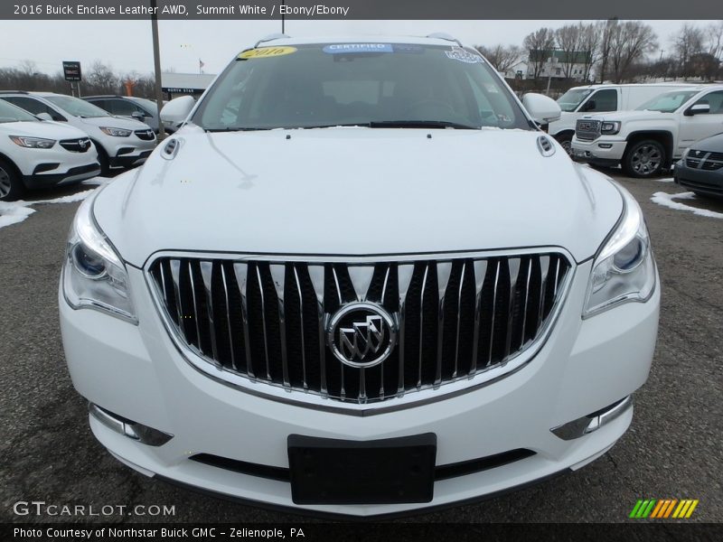 Summit White / Ebony/Ebony 2016 Buick Enclave Leather AWD