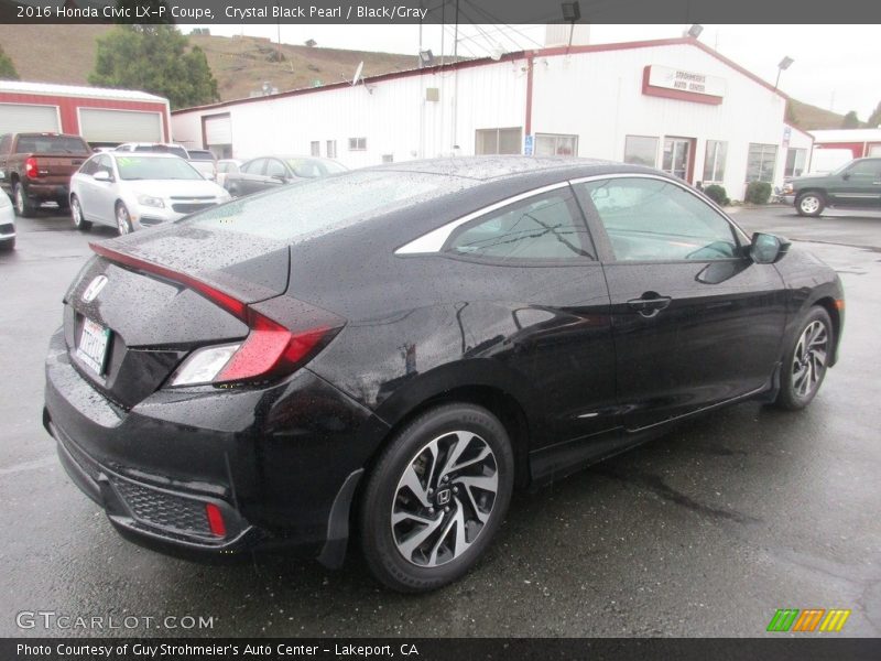 Crystal Black Pearl / Black/Gray 2016 Honda Civic LX-P Coupe
