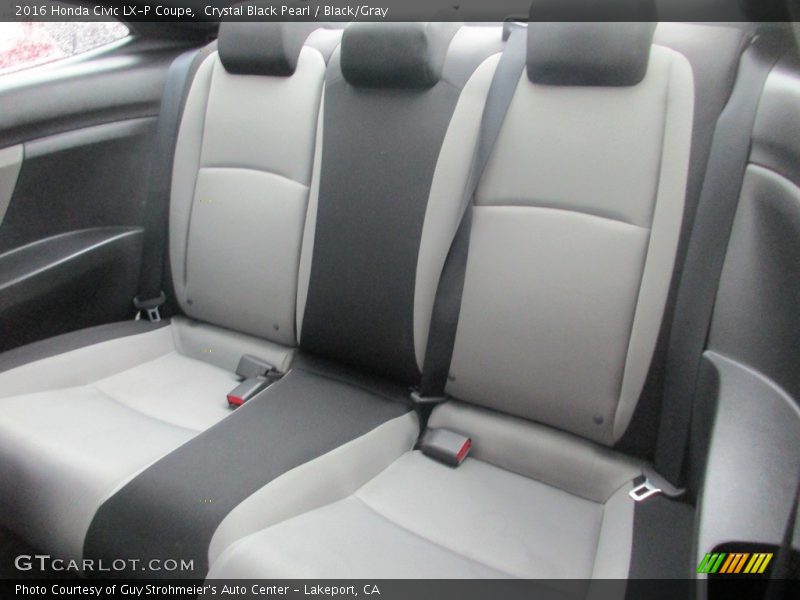 Crystal Black Pearl / Black/Gray 2016 Honda Civic LX-P Coupe