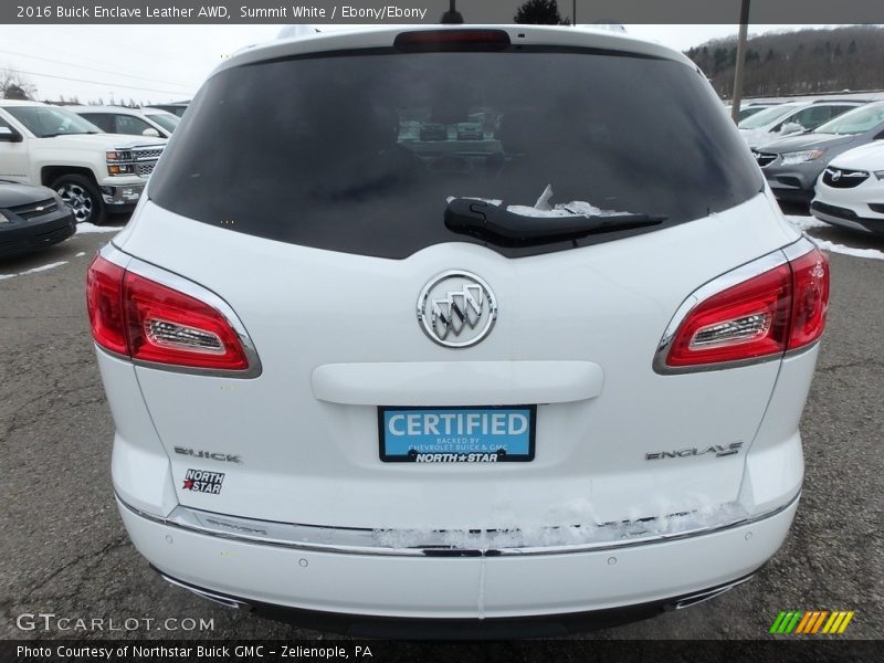 Summit White / Ebony/Ebony 2016 Buick Enclave Leather AWD