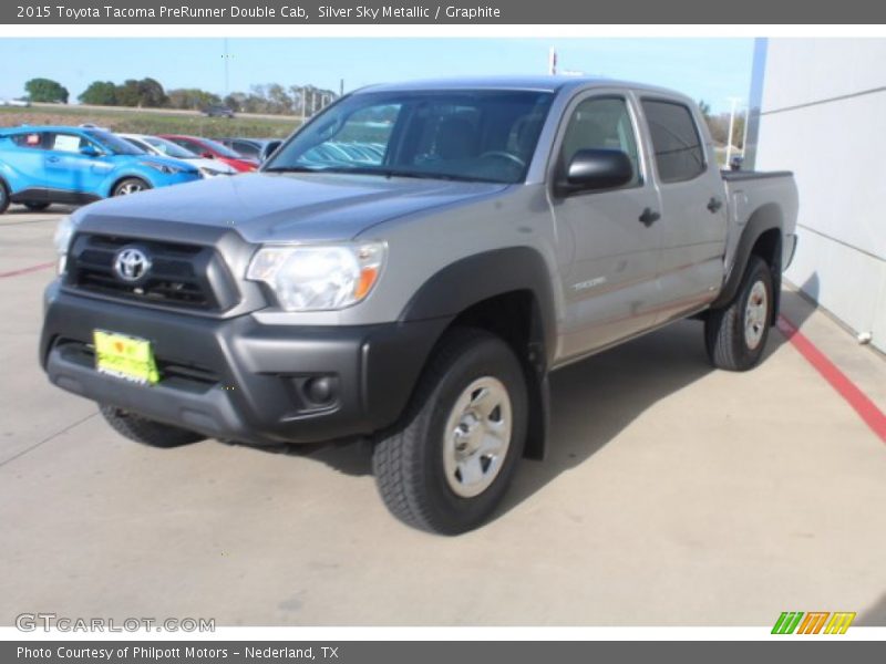 Silver Sky Metallic / Graphite 2015 Toyota Tacoma PreRunner Double Cab