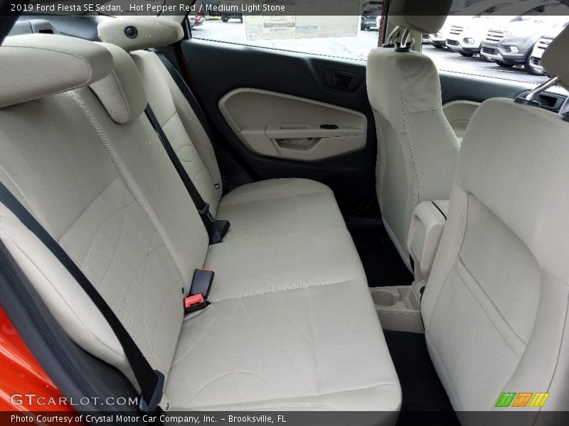 Hot Pepper Red / Medium Light Stone 2019 Ford Fiesta SE Sedan