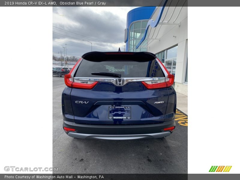 Obsidian Blue Pearl / Gray 2019 Honda CR-V EX-L AWD