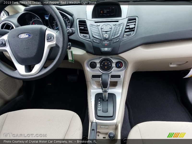Hot Pepper Red / Medium Light Stone 2019 Ford Fiesta SE Sedan