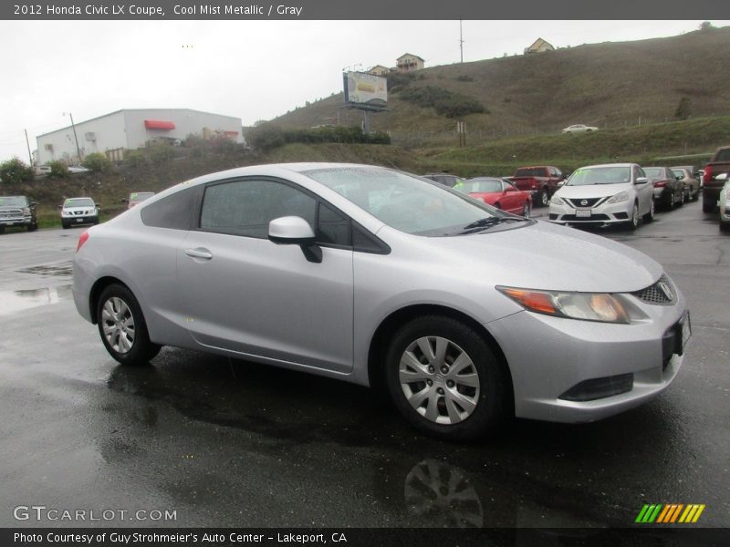 Cool Mist Metallic / Gray 2012 Honda Civic LX Coupe